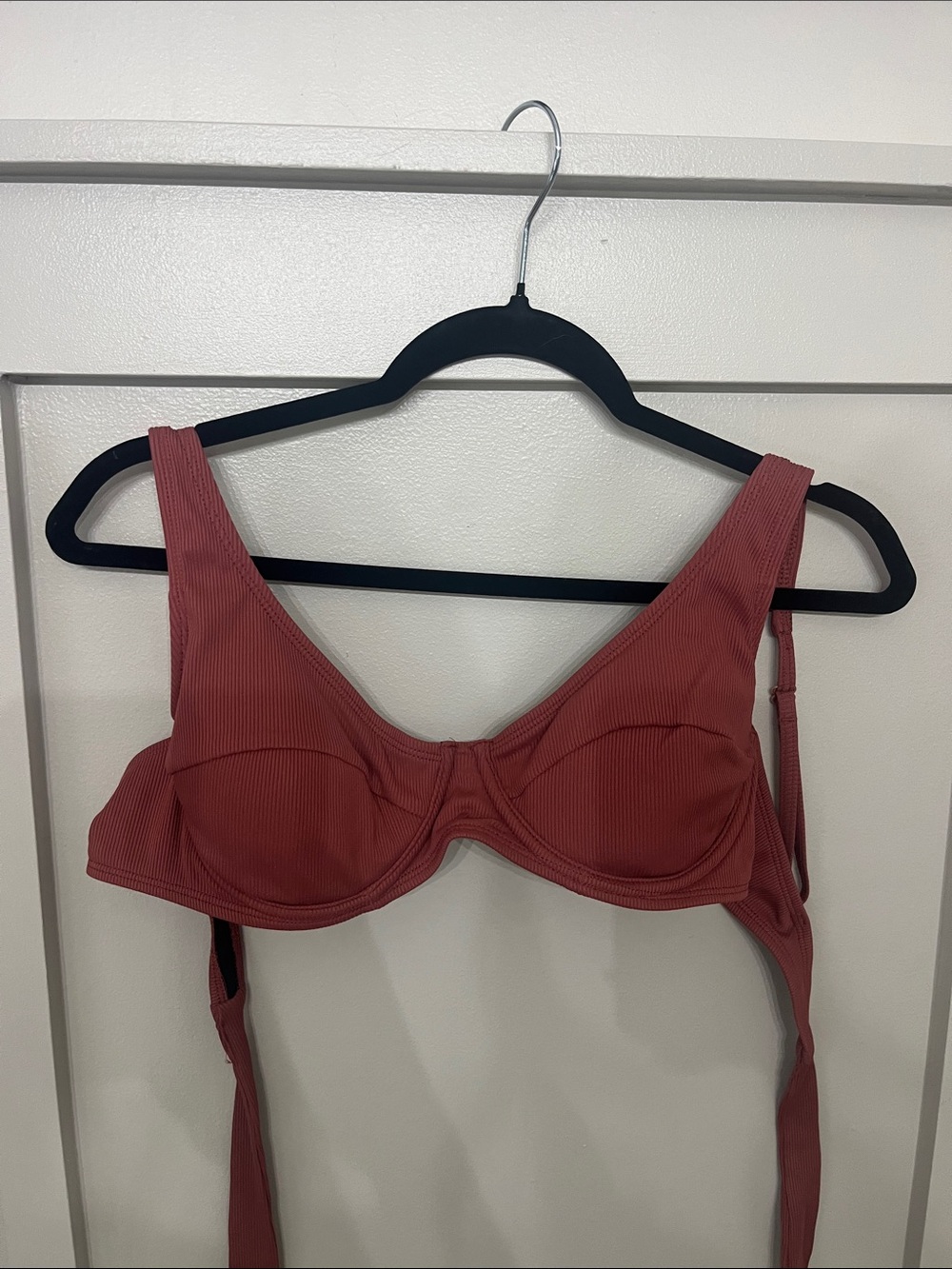 Somerfield Swim Ribbed Underwire Bikini Top - Terracotta